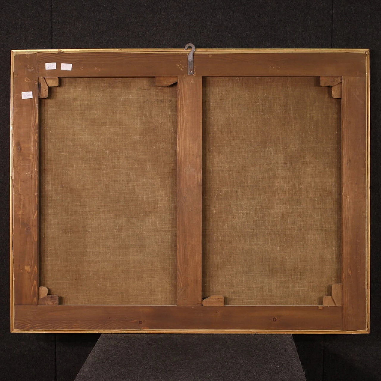 Landscape with figures and tower, oil painting on canvas, first half of the 18th century 11