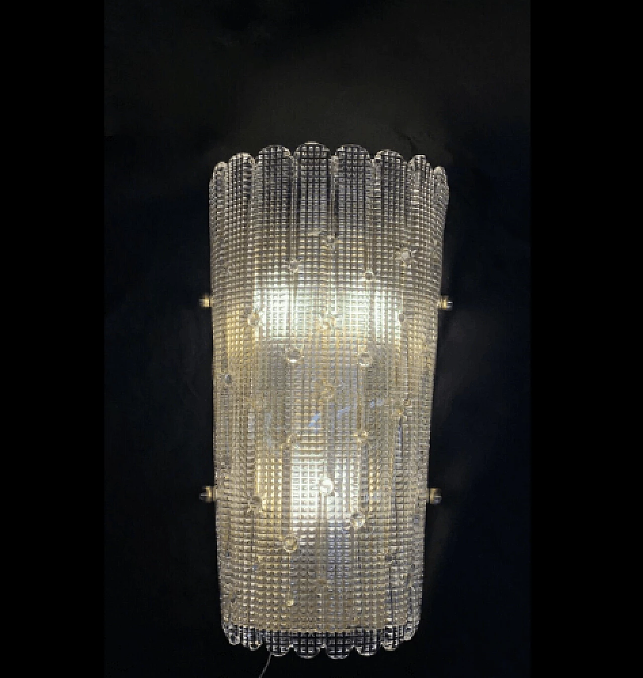 Pair of plate wall lamps in Murano glass 1