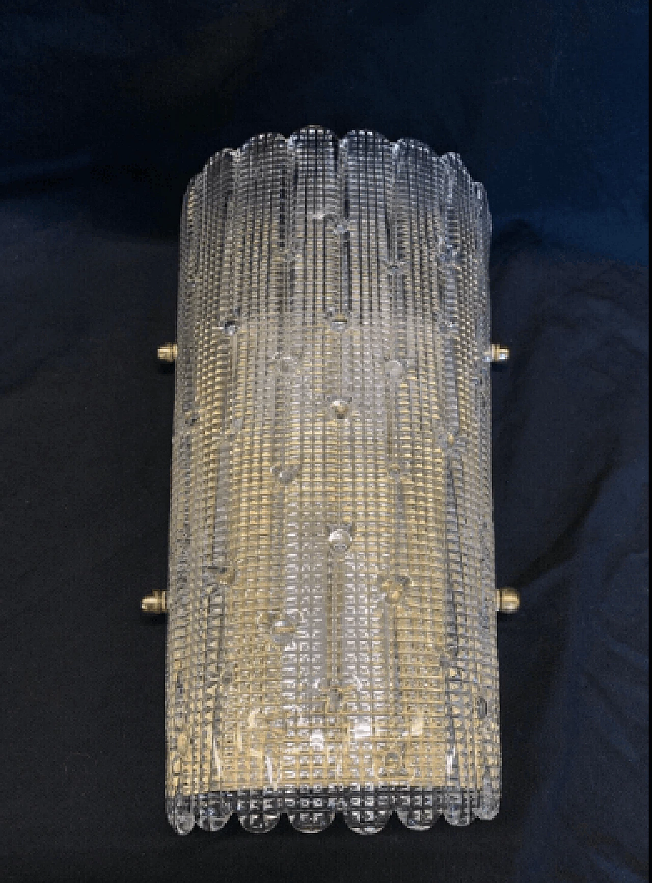 Pair of plate wall lamps in Murano glass 3