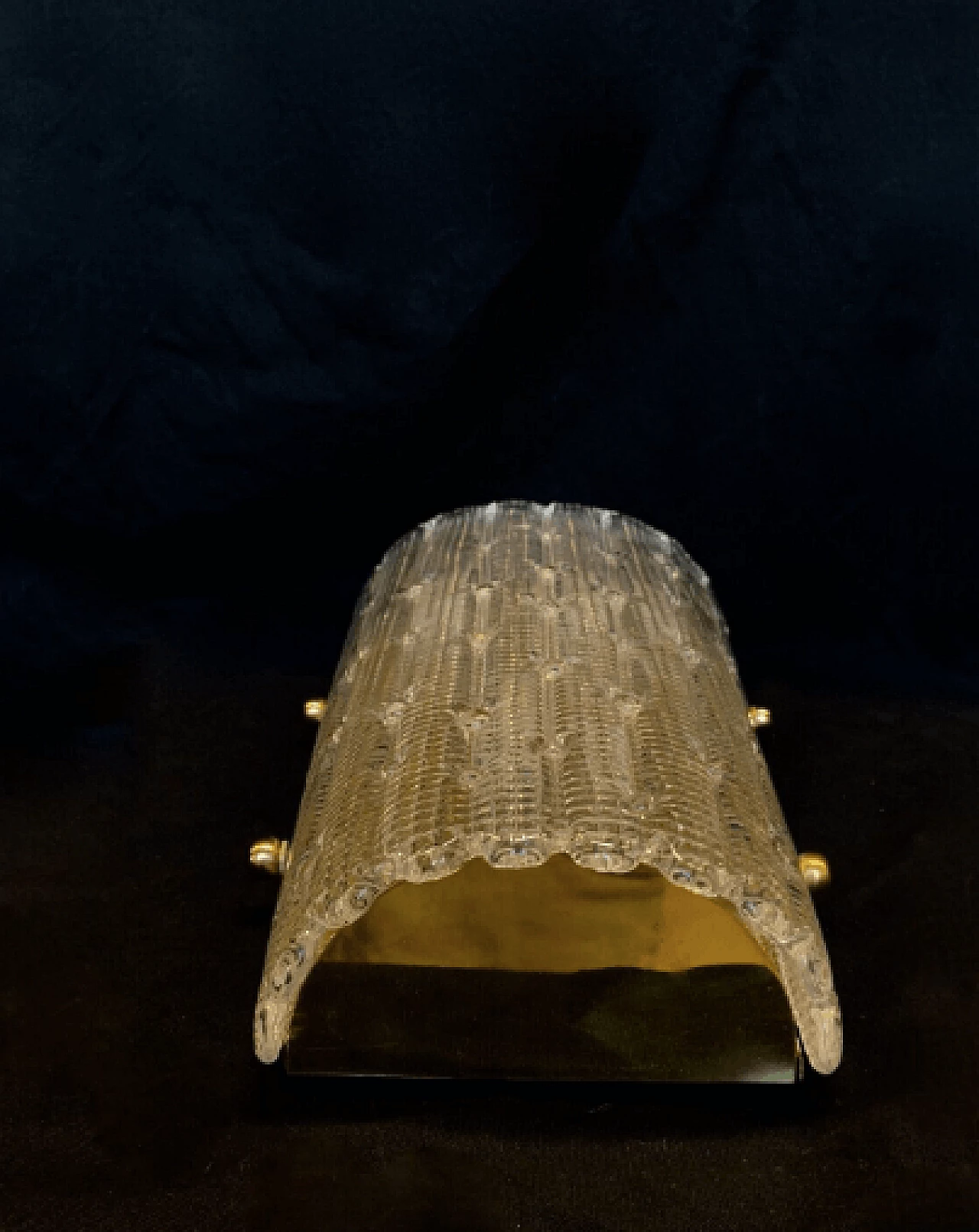 Pair of plate wall lamps in Murano glass 4