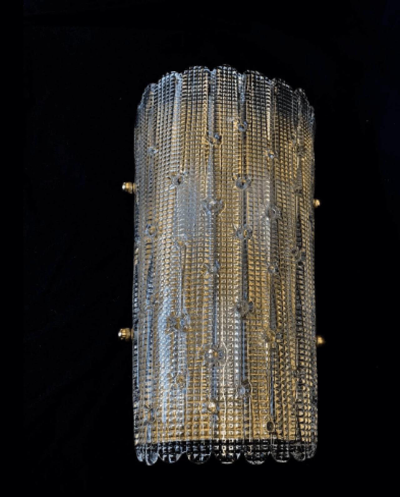 Pair of plate wall lamps in Murano glass 5