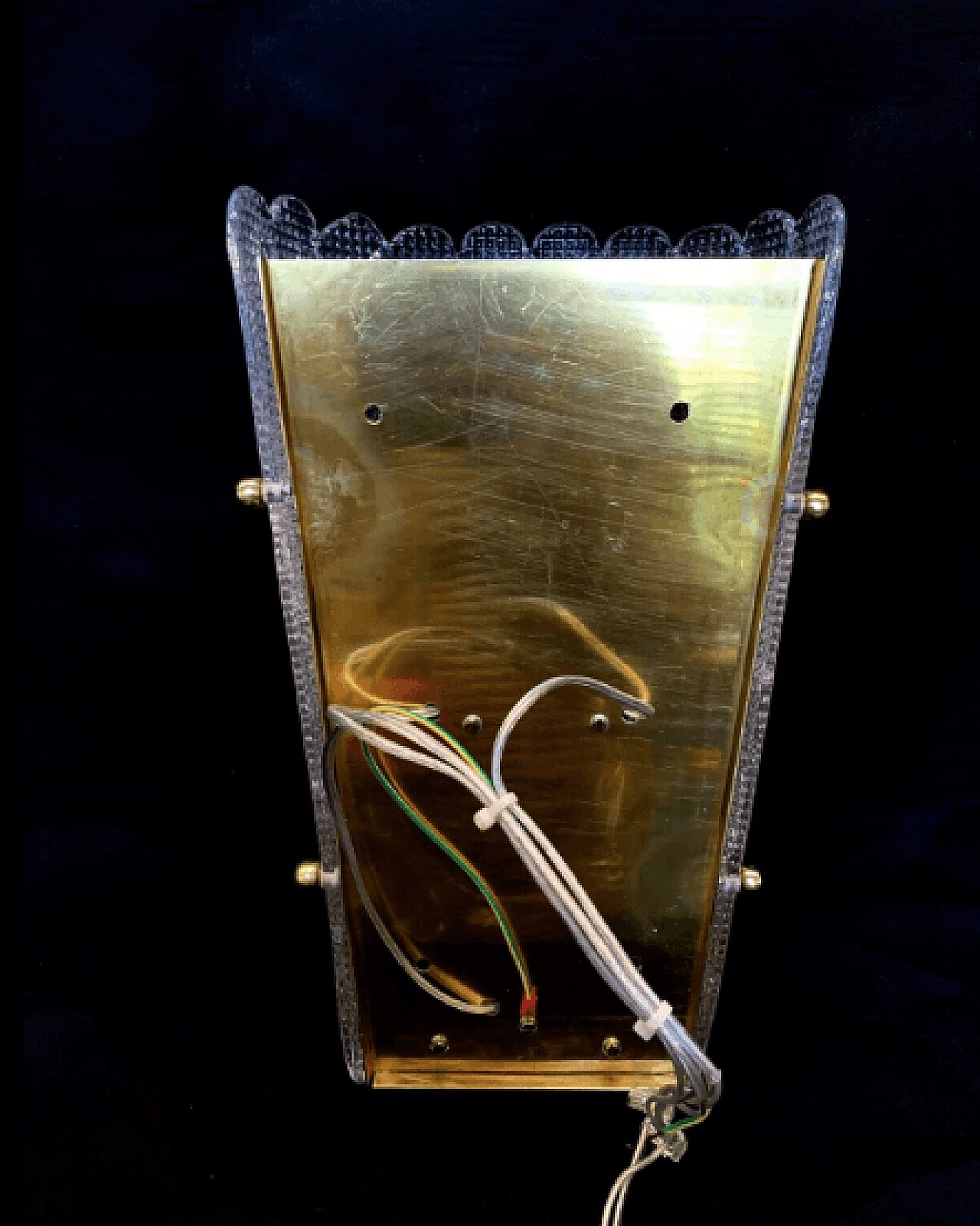 Pair of plate wall lamps in Murano glass 7