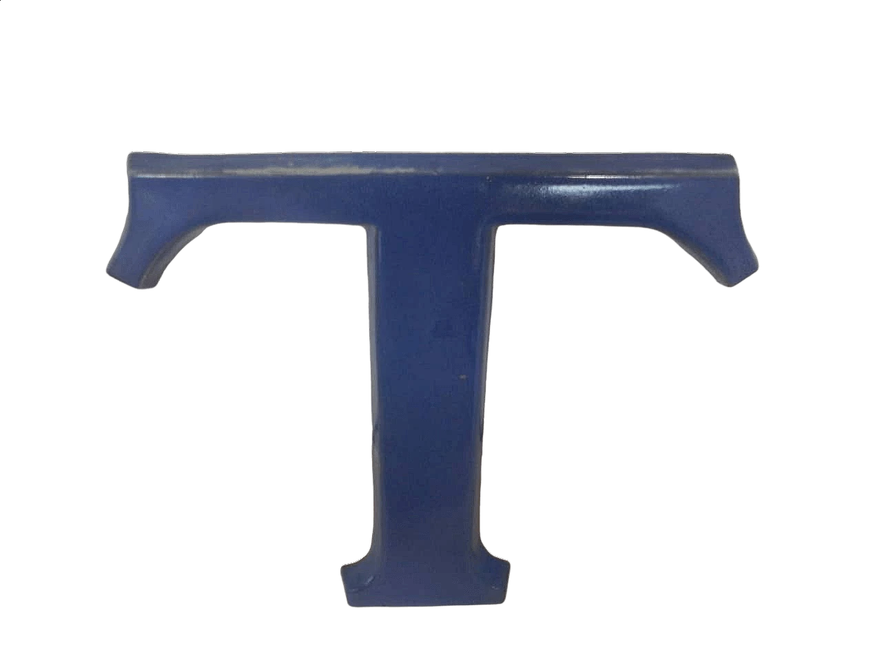 Small letter T in terracotta by G Gregorj Treviso, 1940s 8