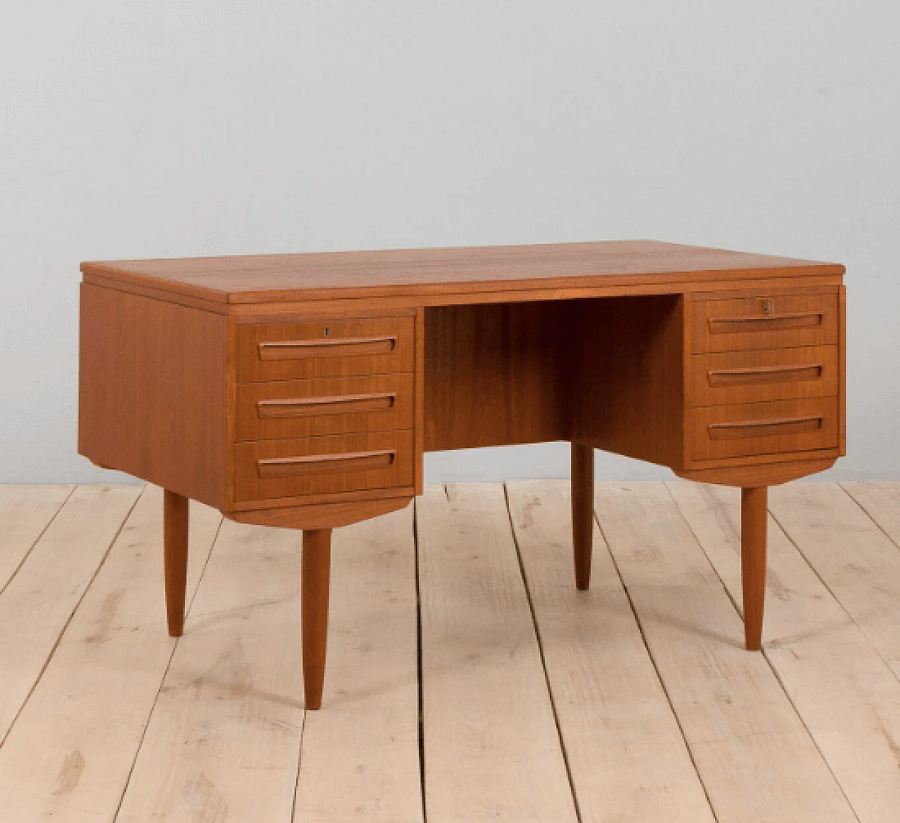 Pair of danish desks in teak by J. Svenstrup for AP Furniture, 1960s 3