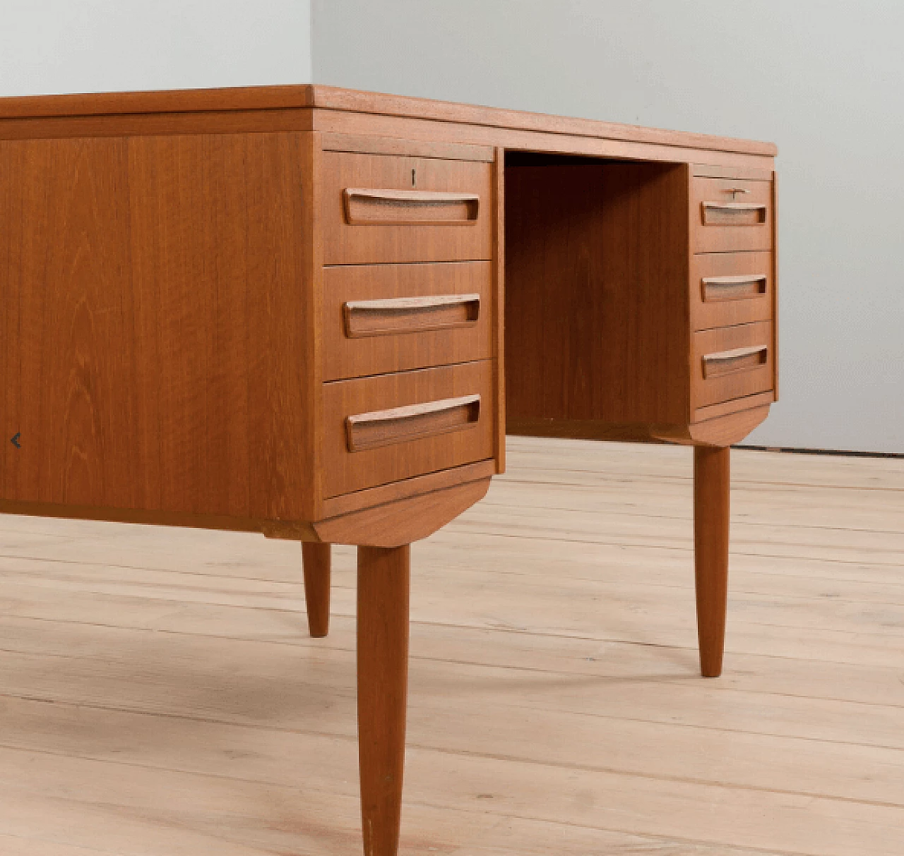 Pair of danish desks in teak by J. Svenstrup for AP Furniture, 1960s 10