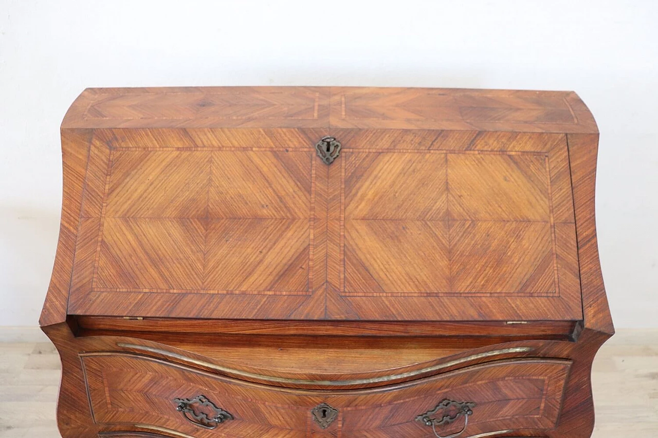 Ribalta in stile Luigi XV in legno con cassetti, '900 3