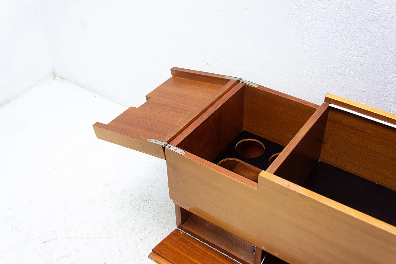 Mobile bar in mogano e gambe in ferro, anni '70 8