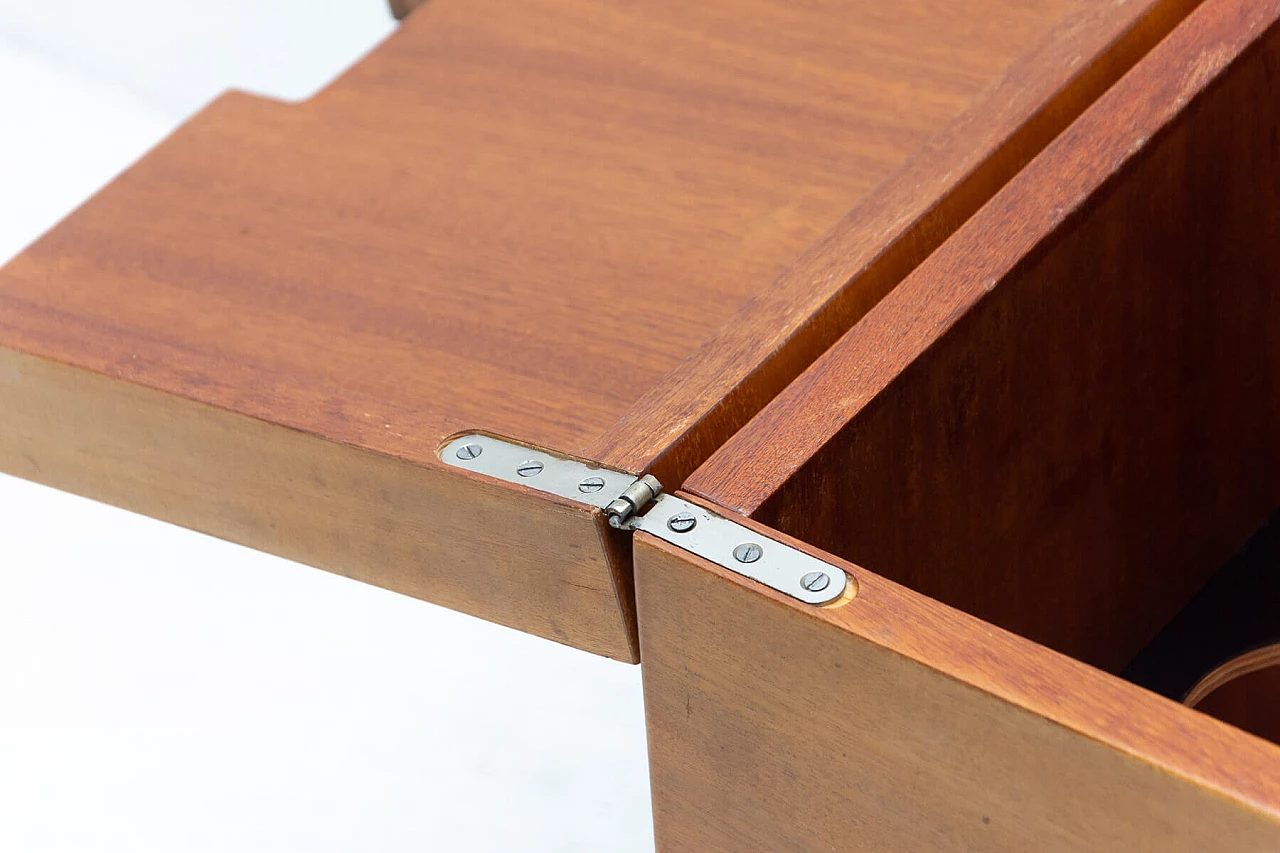 Mobile bar in mogano e gambe in ferro, anni '70 9