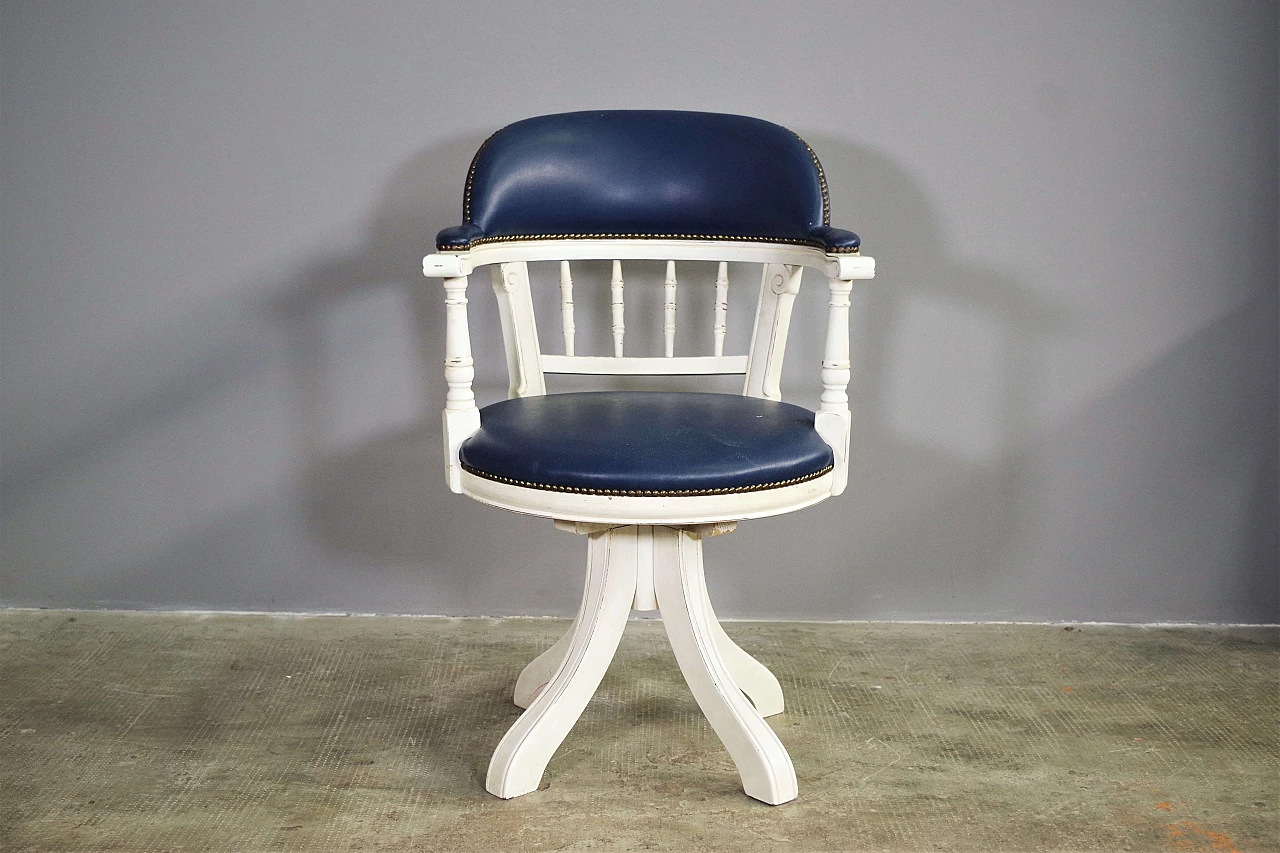 Maritime-style swivel armchair, 1980s 1