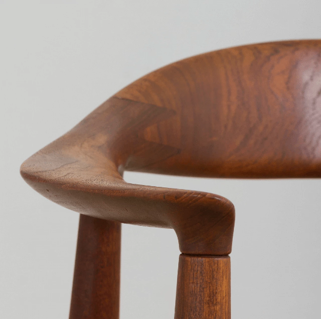 Pair of Model 503 armchairs in teak and leather by Hans Wegner for Johannes Hansen, 1960s 7