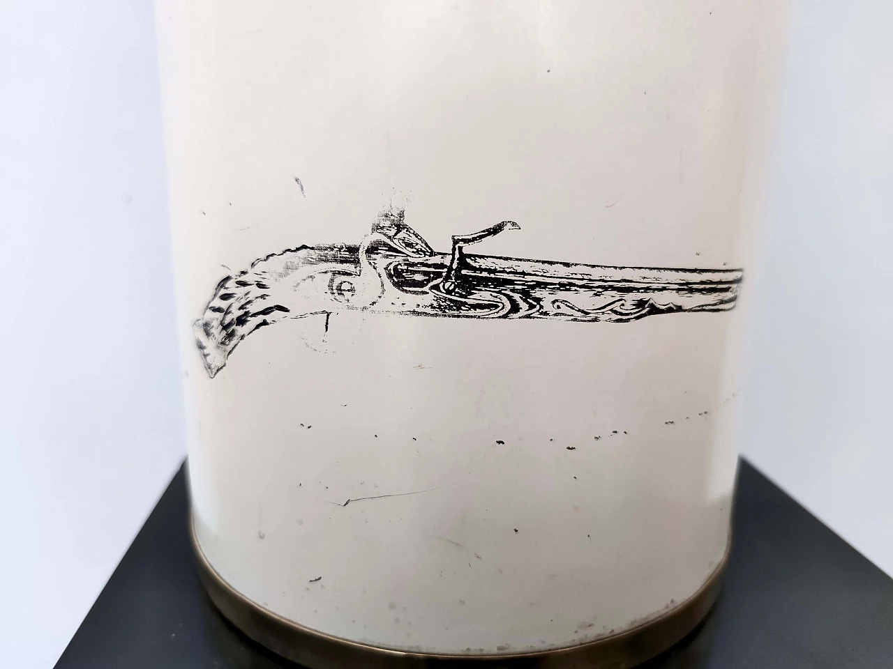 Painted metal umbrella stand attributed to Fornasetti, 1950s 2