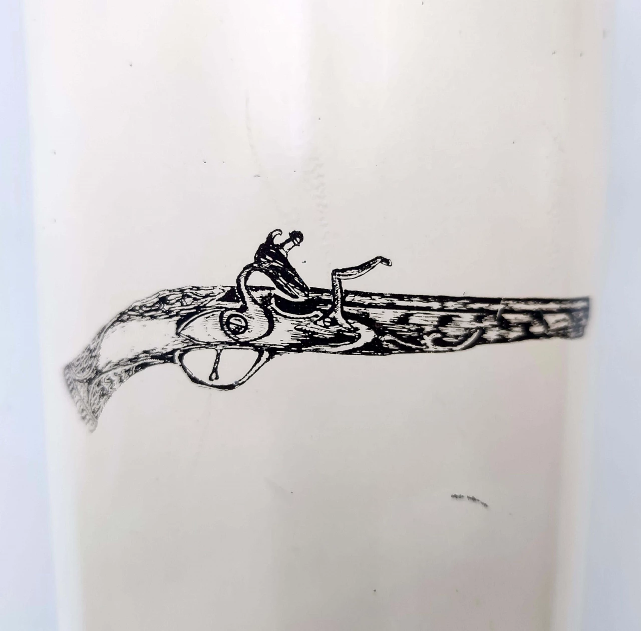 Painted metal umbrella stand attributed to Fornasetti, 1950s 4