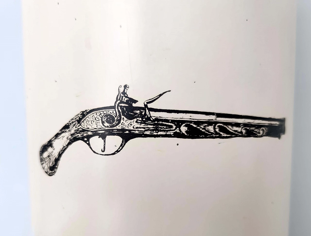 Painted metal umbrella stand attributed to Fornasetti, 1950s 6