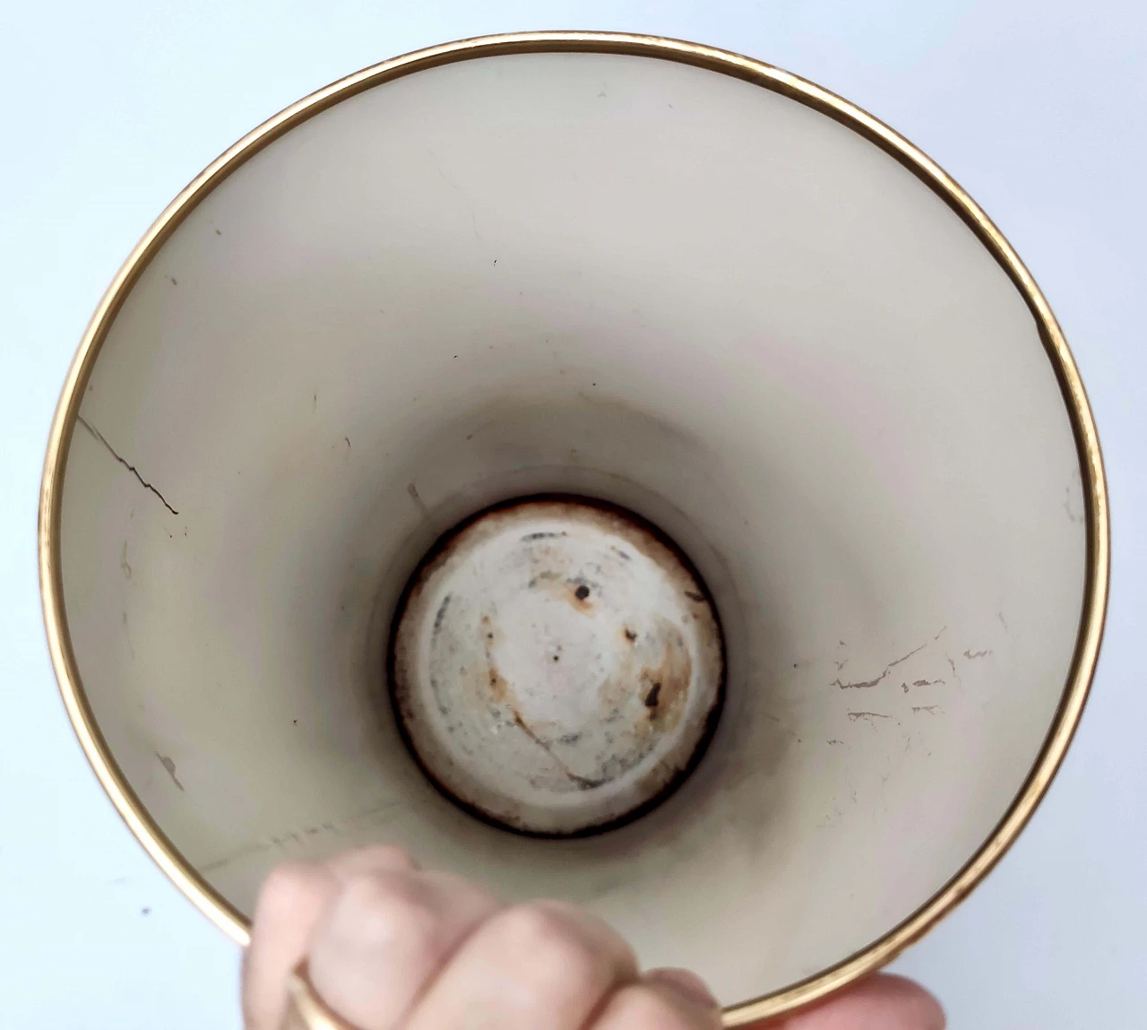 Painted metal umbrella stand attributed to Fornasetti, 1950s 7