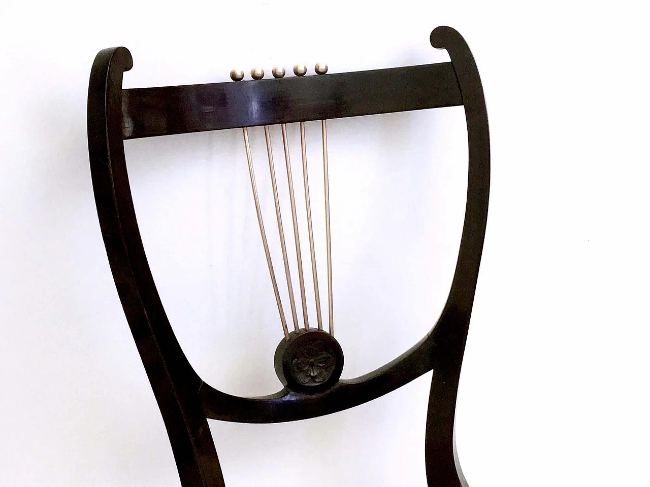 6 Beech chairs with Goldenrod fabric, 1940s 4