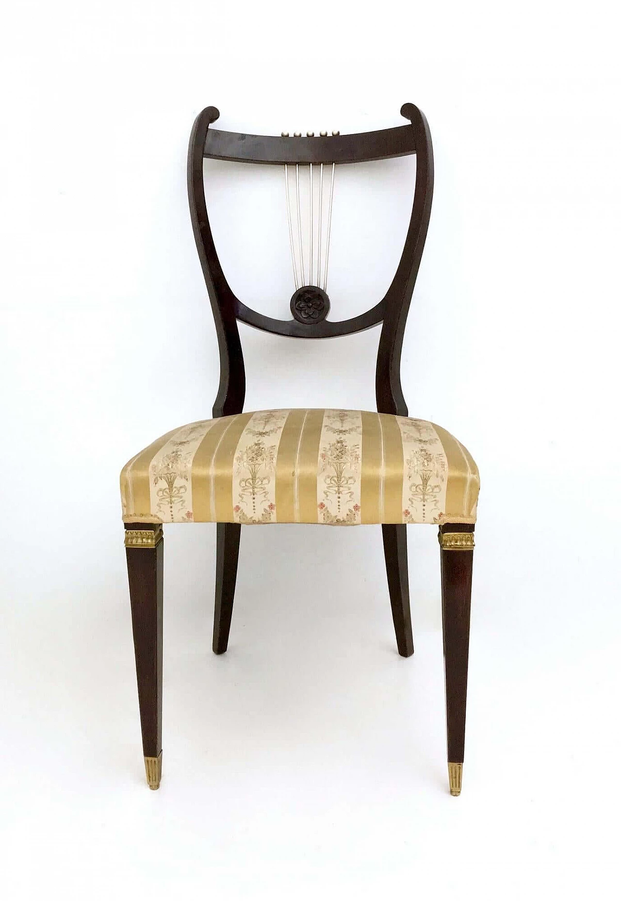6 Beech chairs with Goldenrod fabric, 1940s 7