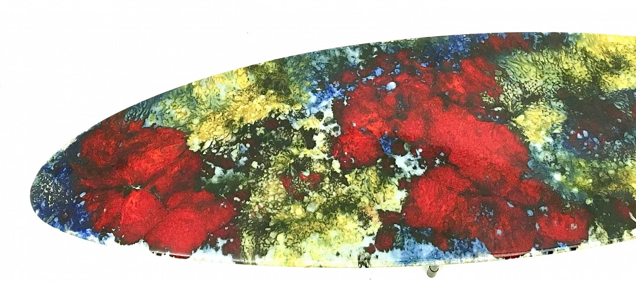 Oval coffee table by Stil Keramos in coloured ceramic, 1960s 7