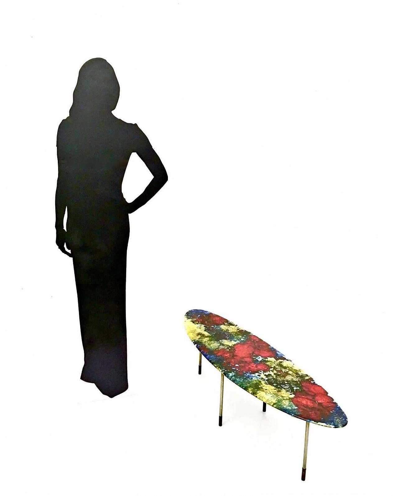 Oval coffee table by Stil Keramos in coloured ceramic, 1960s 11