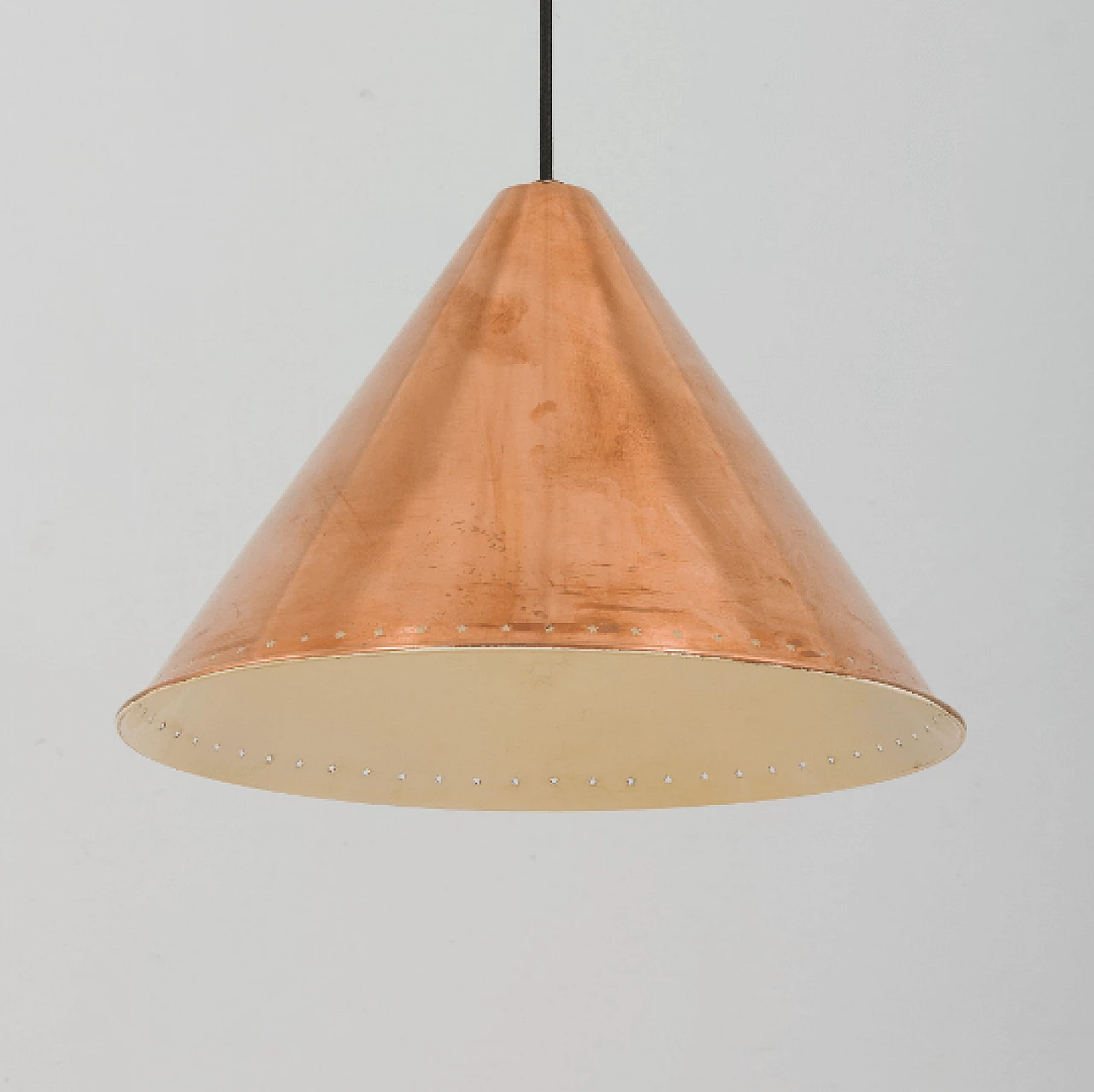 Cooper conical chandelier in copper, 1950s 4
