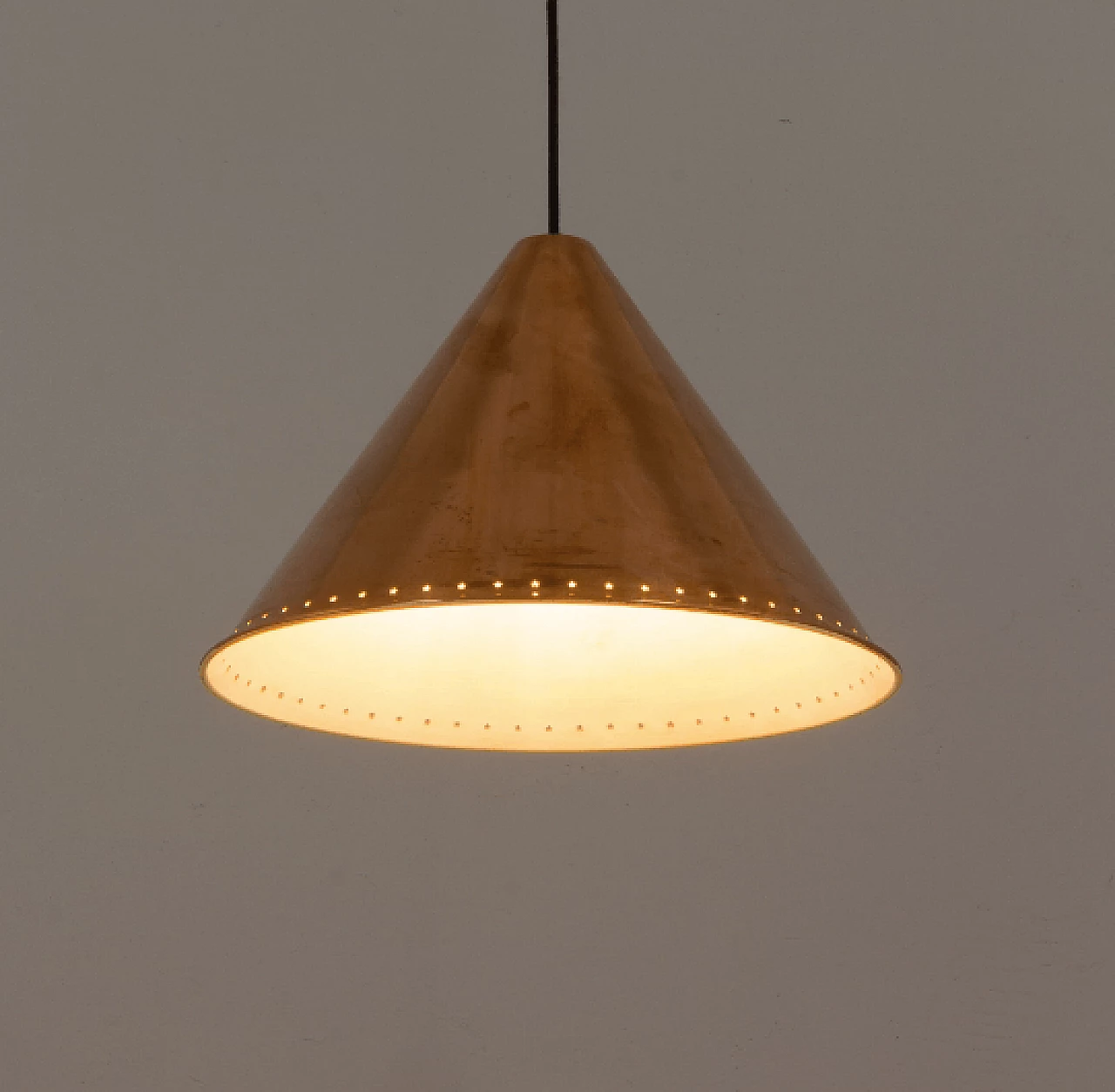 Cooper conical chandelier in copper, 1950s 5