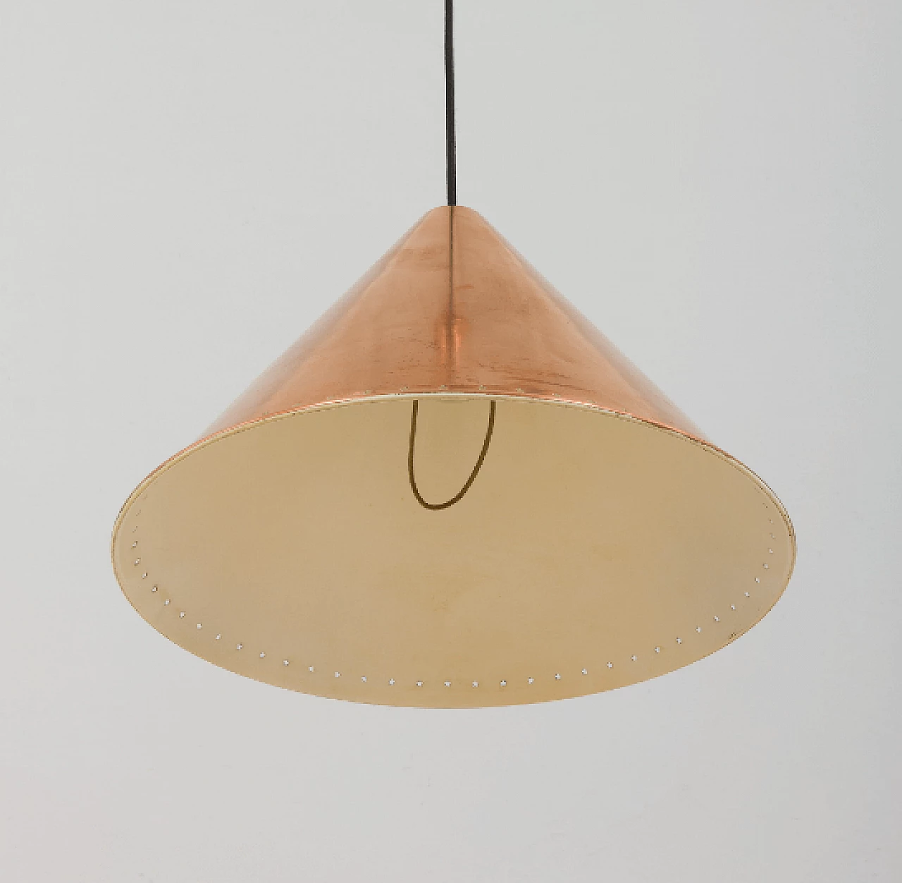 Cooper conical chandelier in copper, 1950s 6