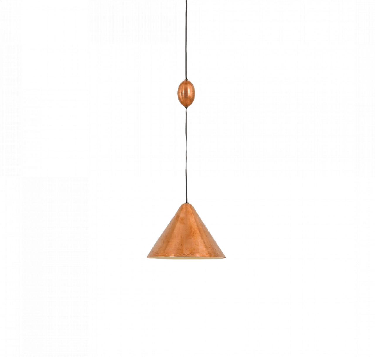 Cooper conical chandelier in copper, 1950s 8