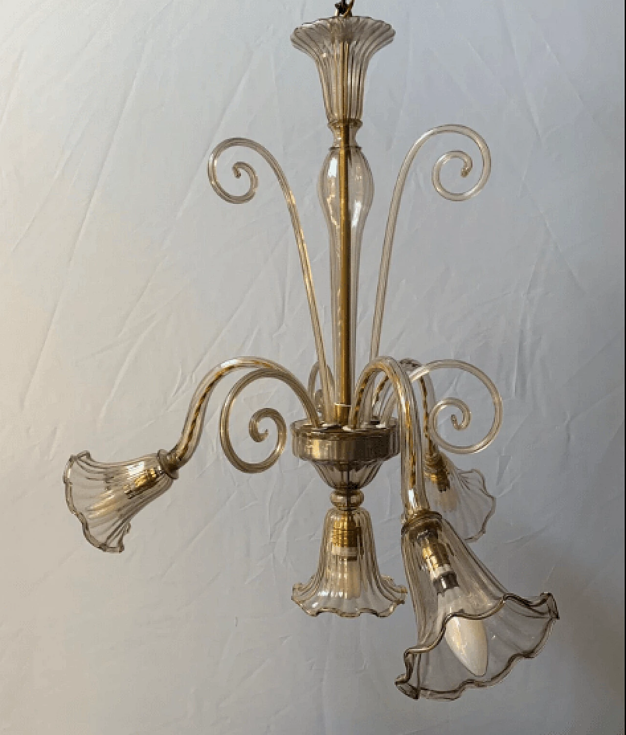 Chandelier in Murano glass by Cappellin Venini, 1930s 3