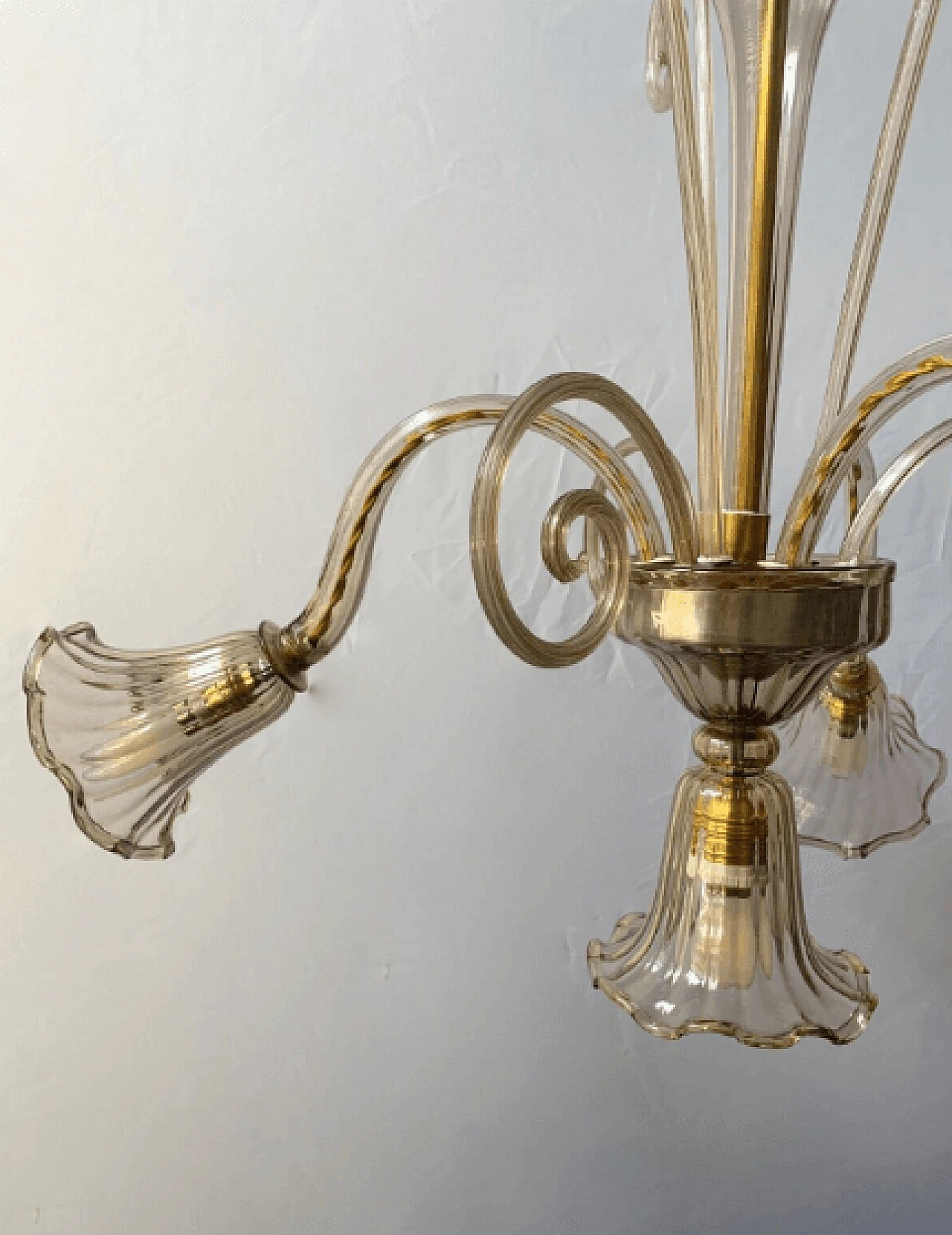 Chandelier in Murano glass by Cappellin Venini, 1930s 4