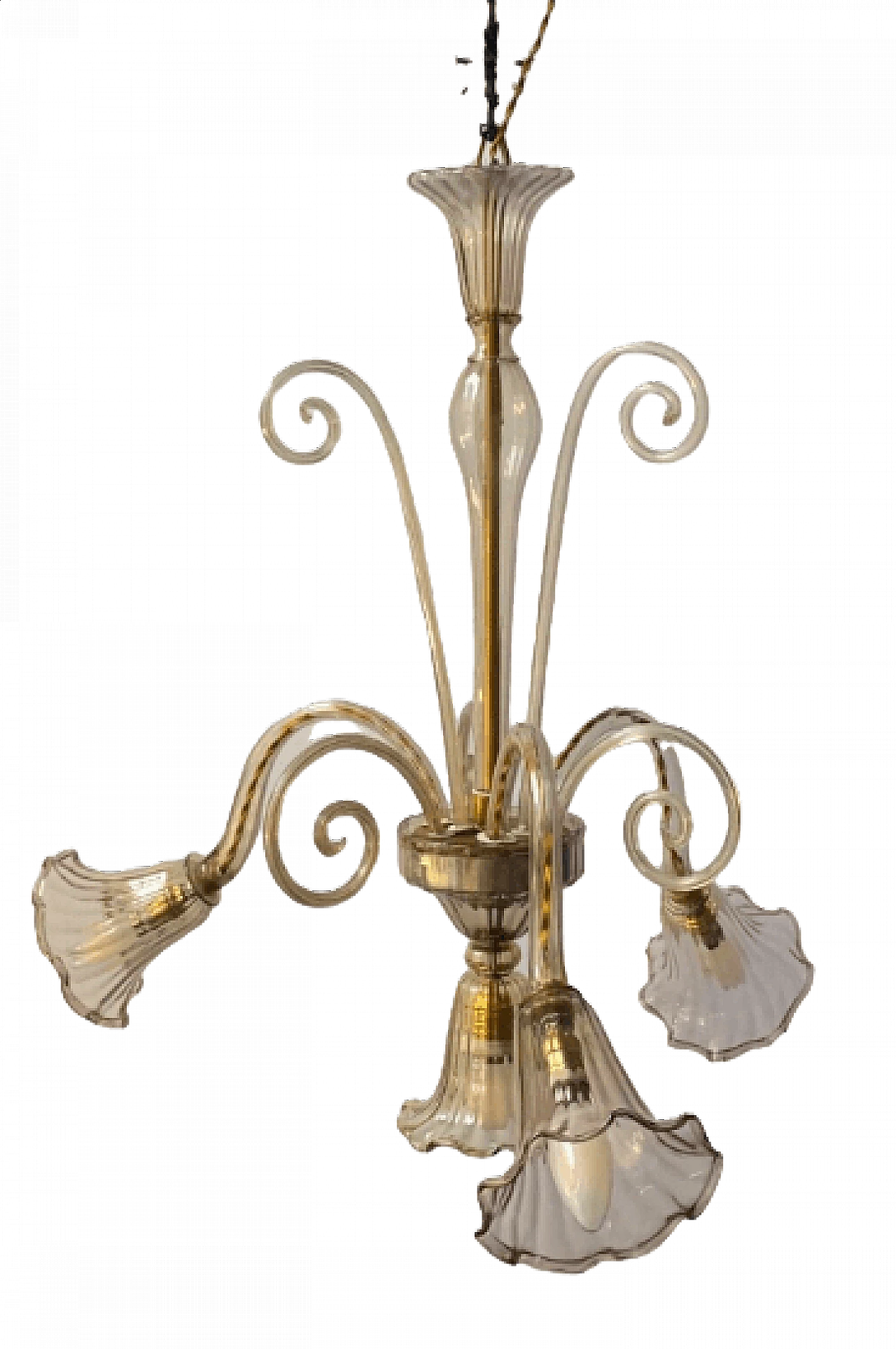 Chandelier in Murano glass by Cappellin Venini, 1930s 6