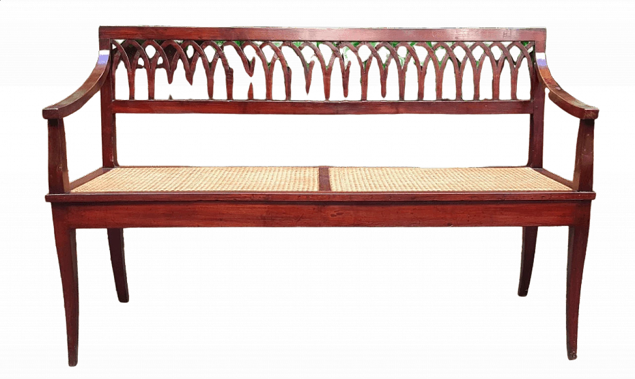 Divano canapè Impero in noce, '800 7