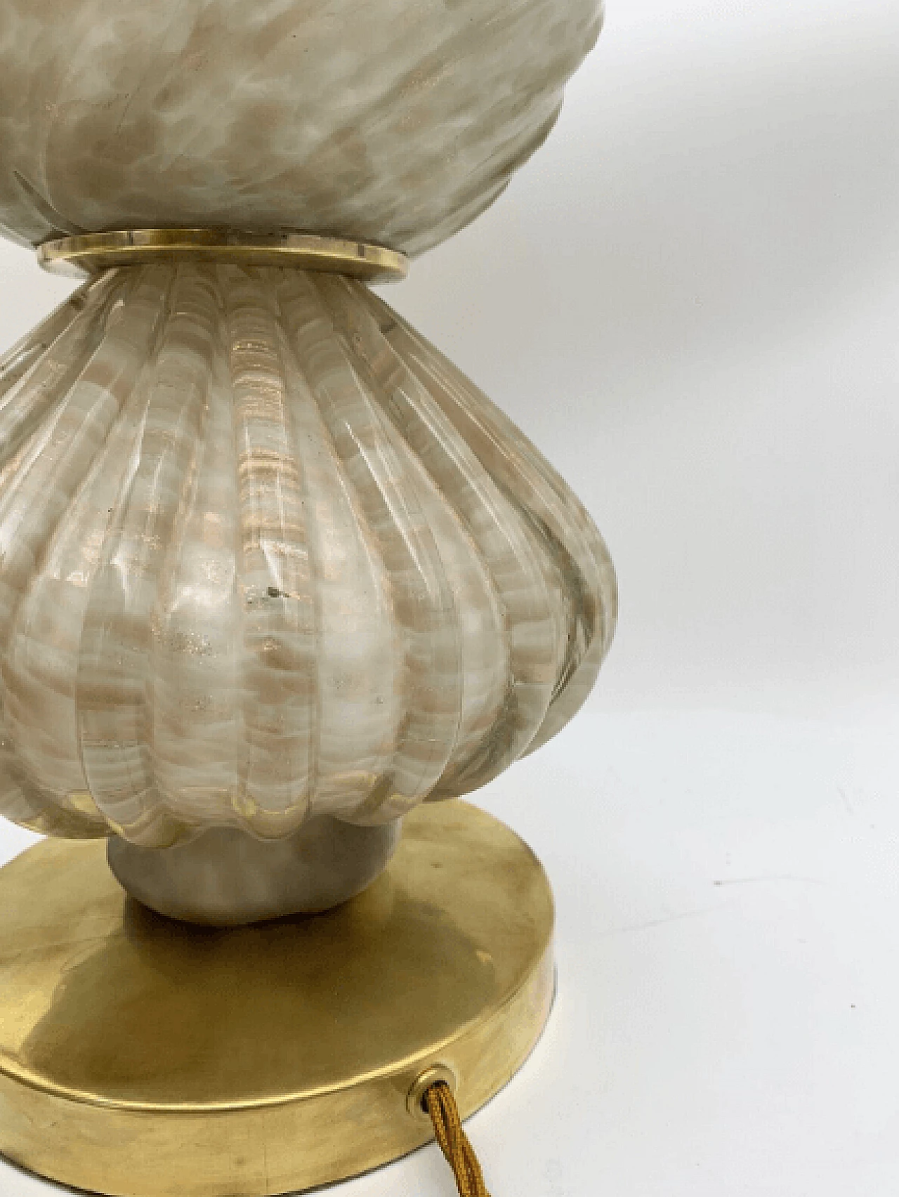 Pair of large table lamps in glass by Avem, 1950s 3