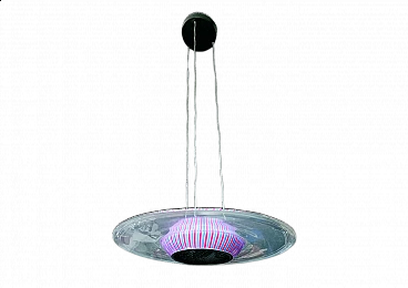 Lampadario in vetro di Murano di Effetre International, anni '80