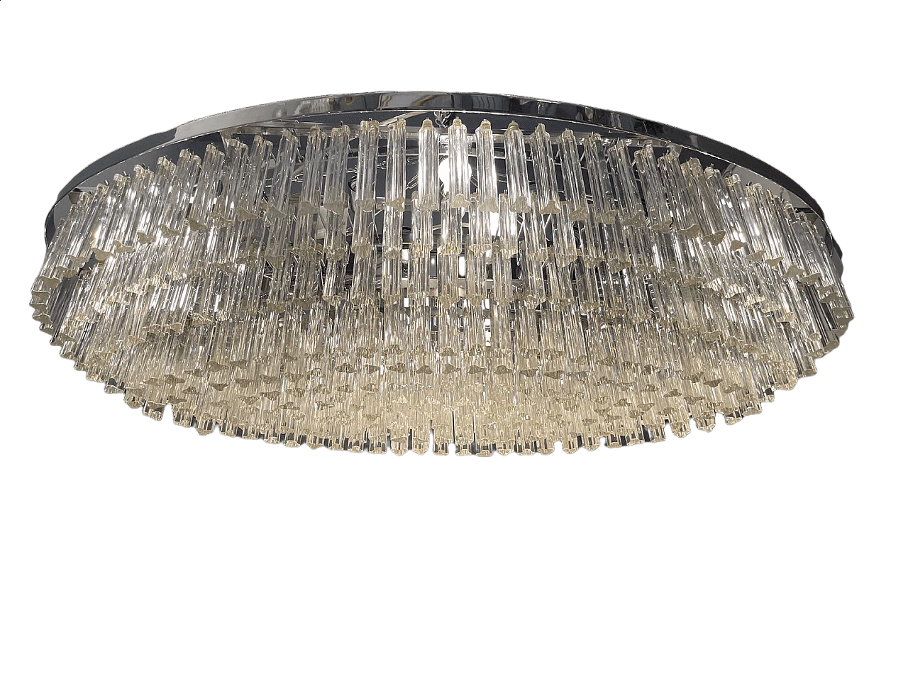 Triedri prism chandelier in Murano glass, 1960s 12