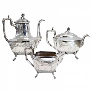 Reed & Barton silver-plated metal tea service, 19th century