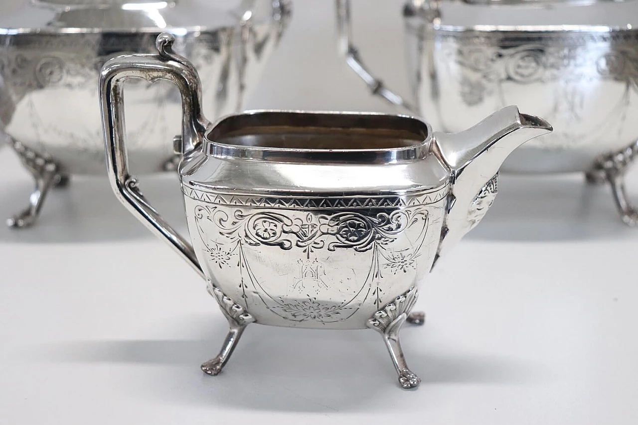 Reed & Barton silver-plated metal tea service, 19th century 2