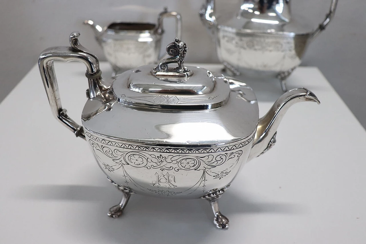 Reed & Barton silver-plated metal tea service, 19th century 7