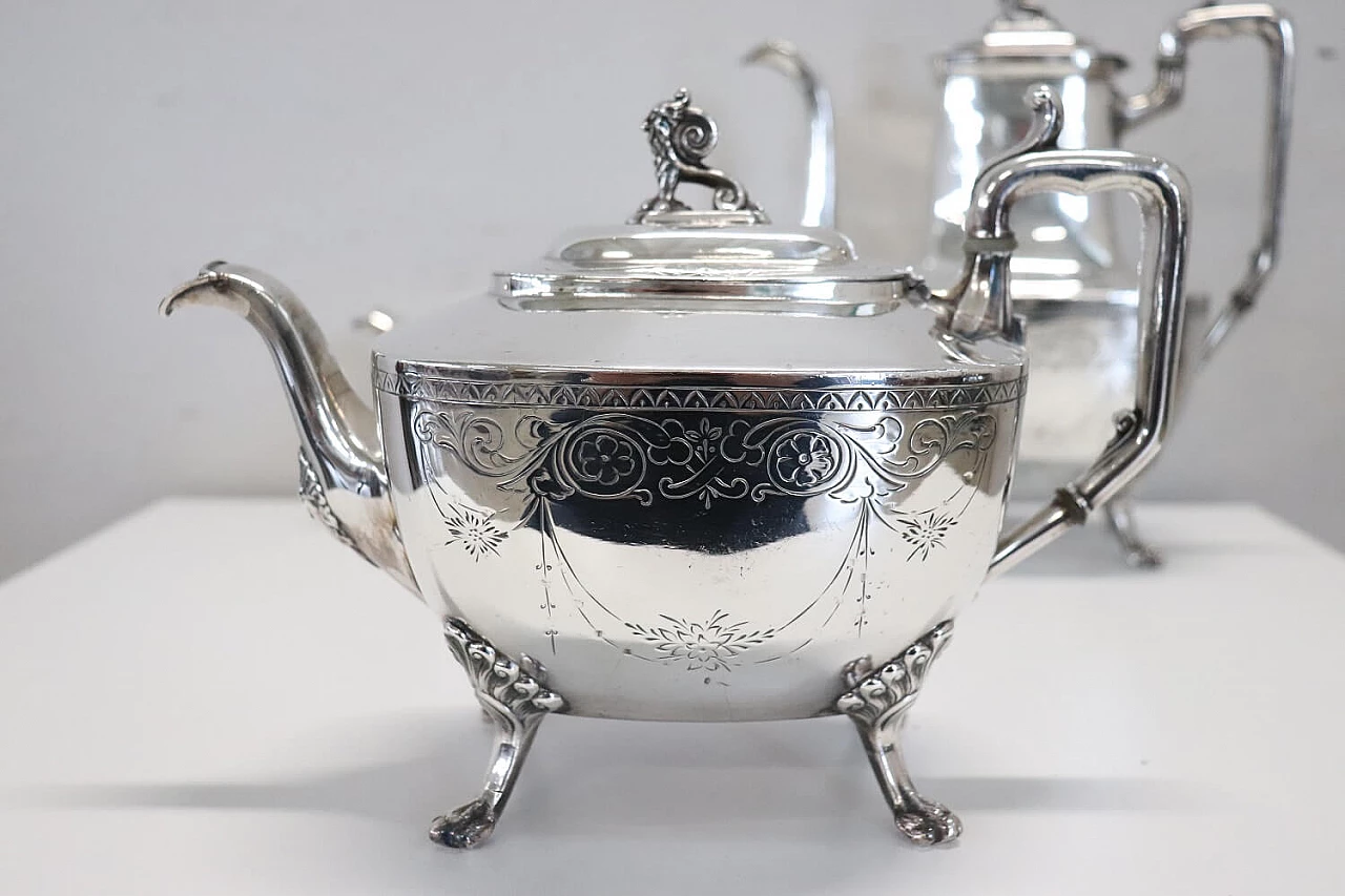 Reed & Barton silver-plated metal tea service, 19th century 9