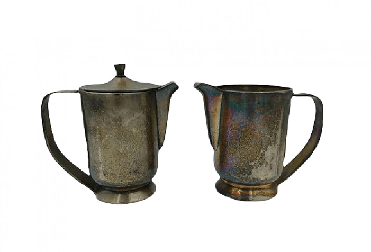 Milk jug and teapot by Gio Ponti for Broggi Milano, 1950s 1