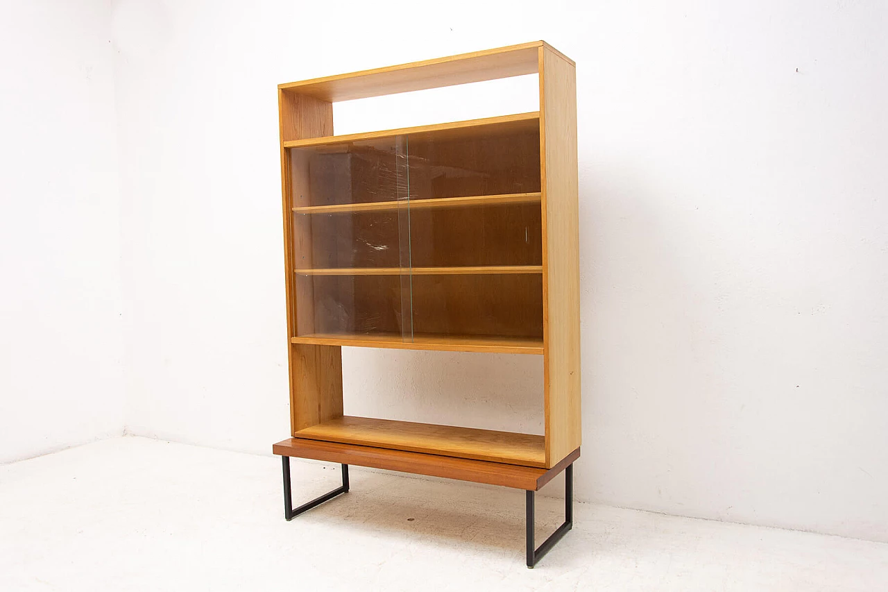 Mahogany bookcase with glass top, 1970s 2