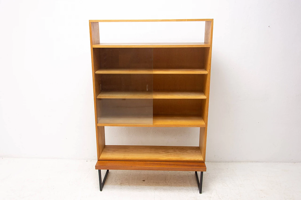 Mahogany bookcase with glass top, 1970s 4