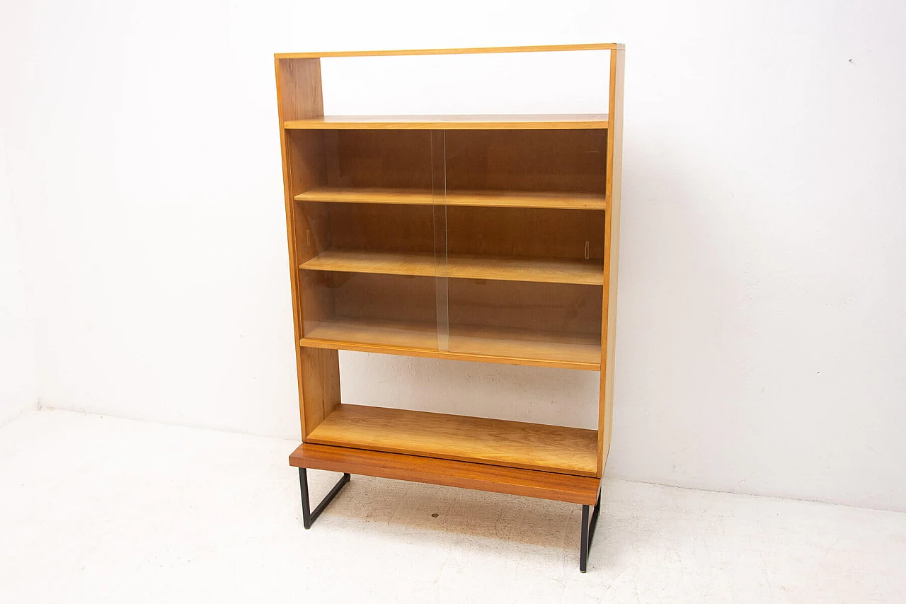 Mahogany bookcase with glass top, 1970s 15