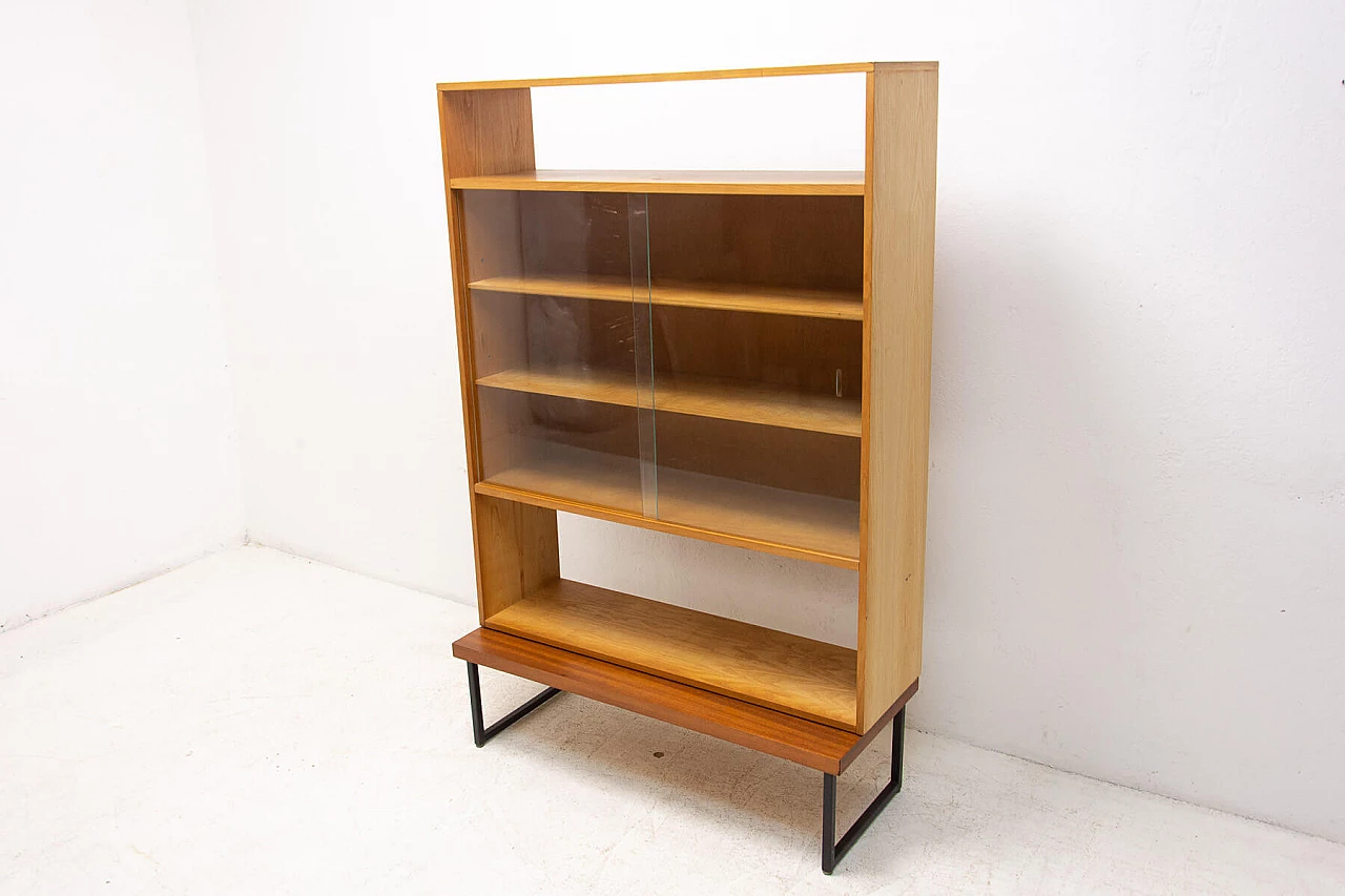 Mahogany bookcase with glass top, 1970s 16