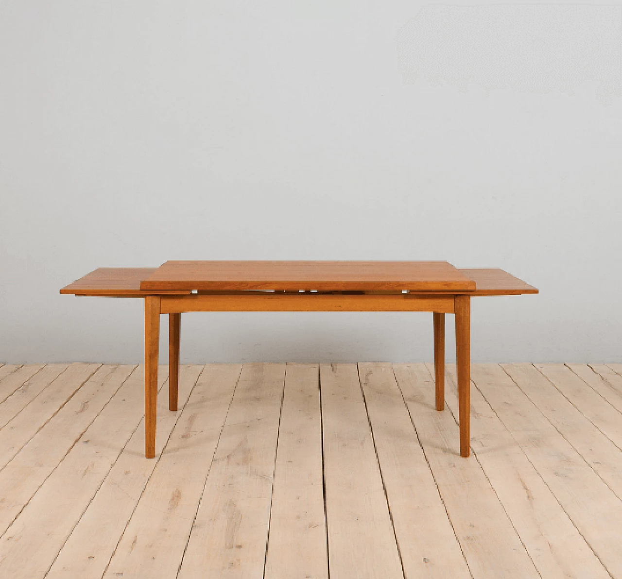 Dining table in teak  with two extensions by Henning Kjaernulf, 1960s 2