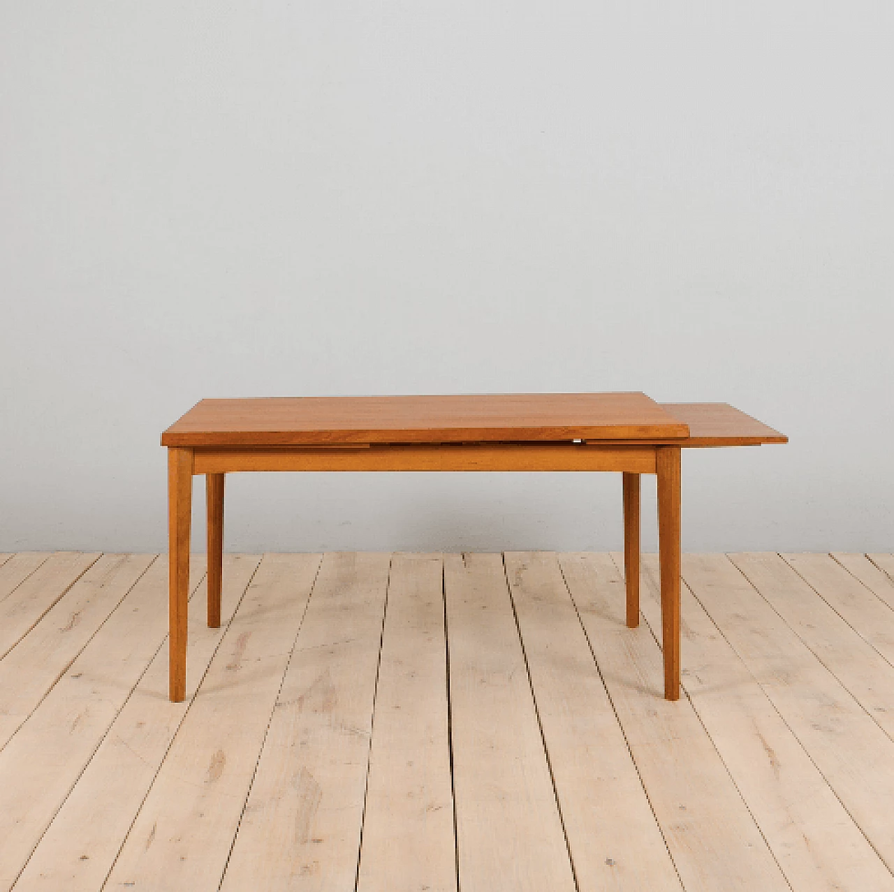 Dining table in teak  with two extensions by Henning Kjaernulf, 1960s 3