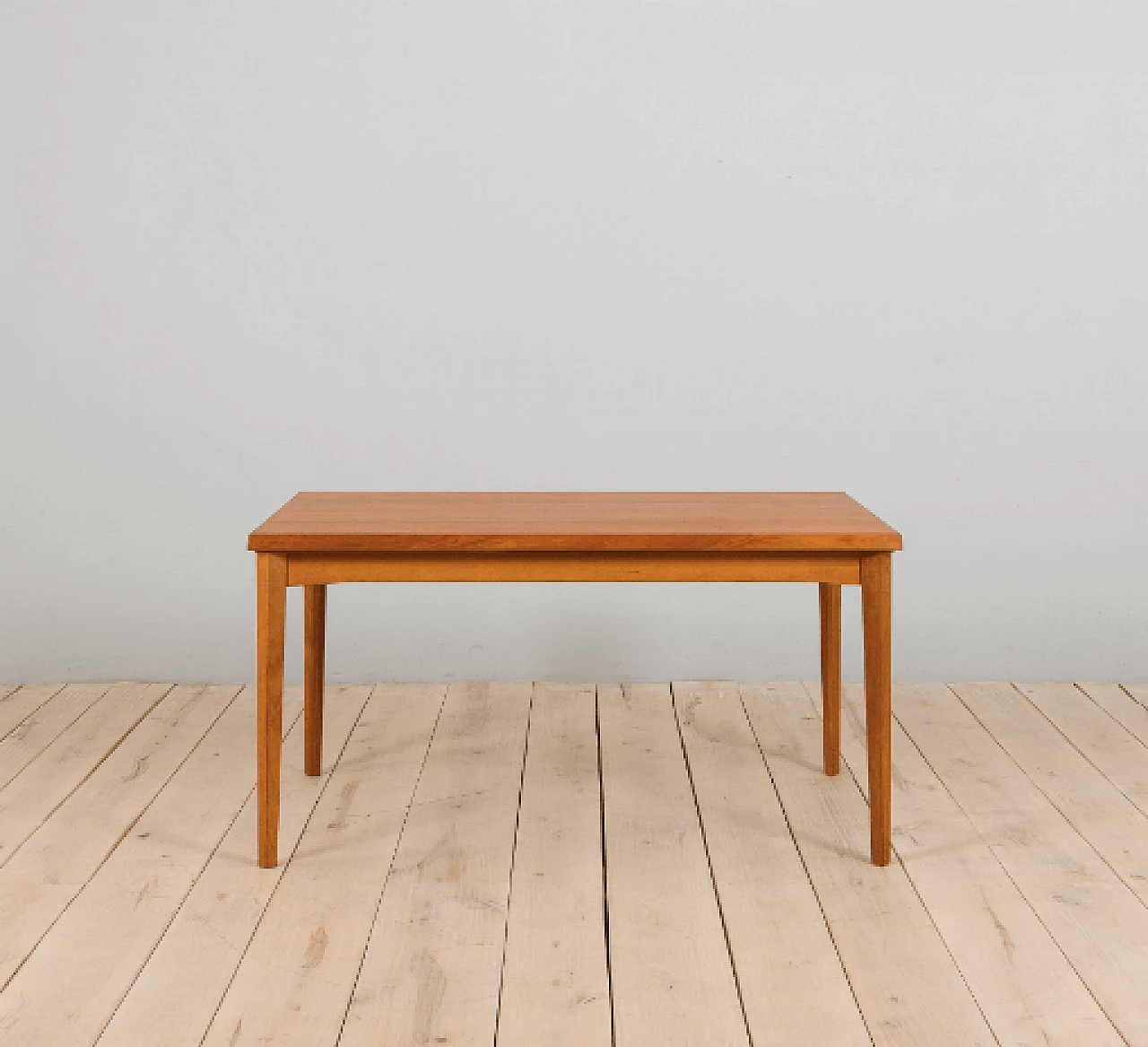 Dining table in teak  with two extensions by Henning Kjaernulf, 1960s 4