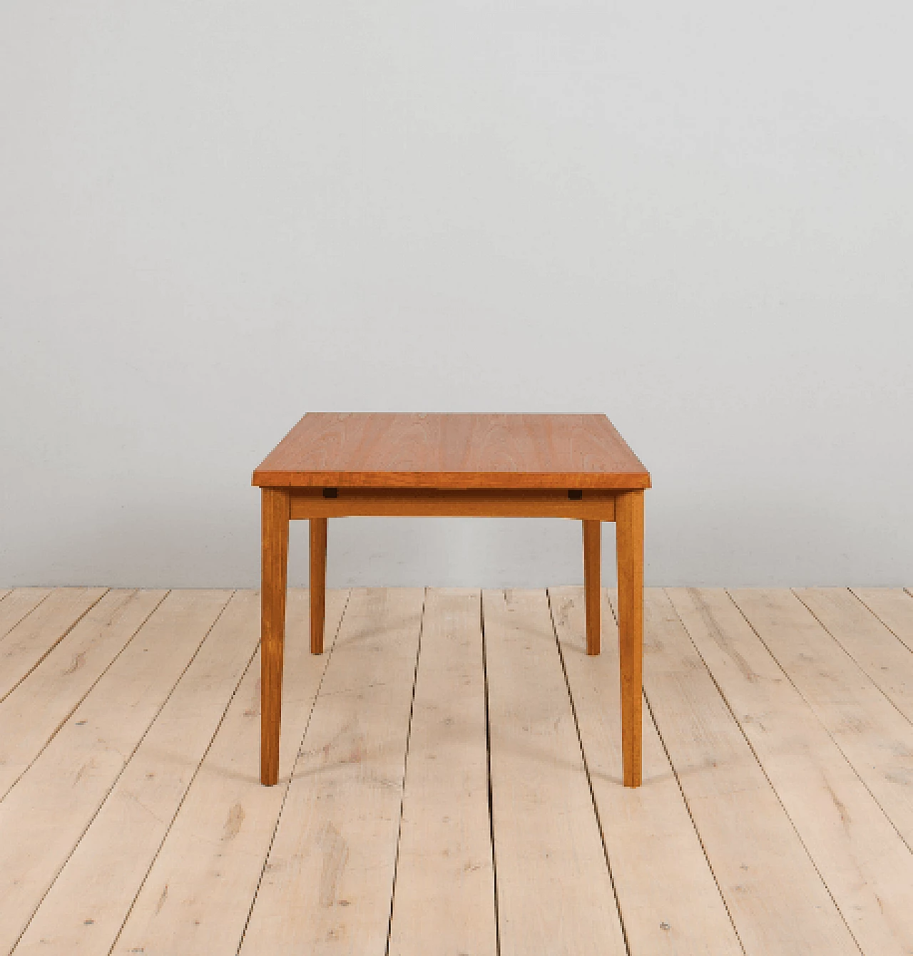 Dining table in teak  with two extensions by Henning Kjaernulf, 1960s 5