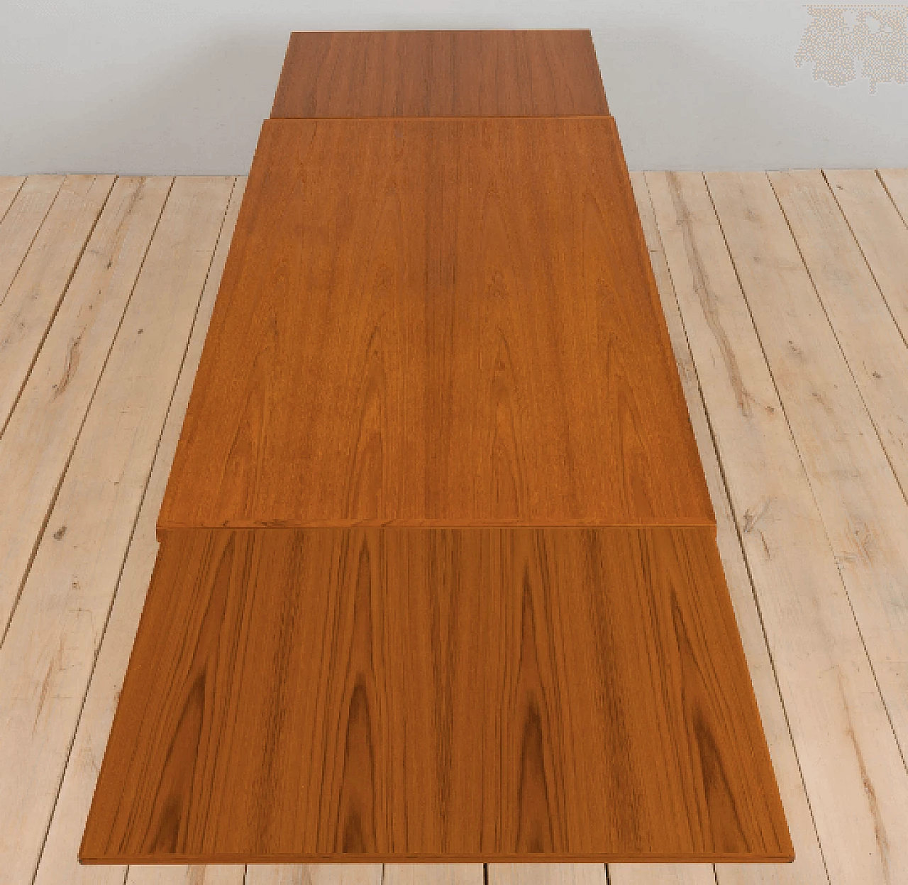 Dining table in teak  with two extensions by Henning Kjaernulf, 1960s 6