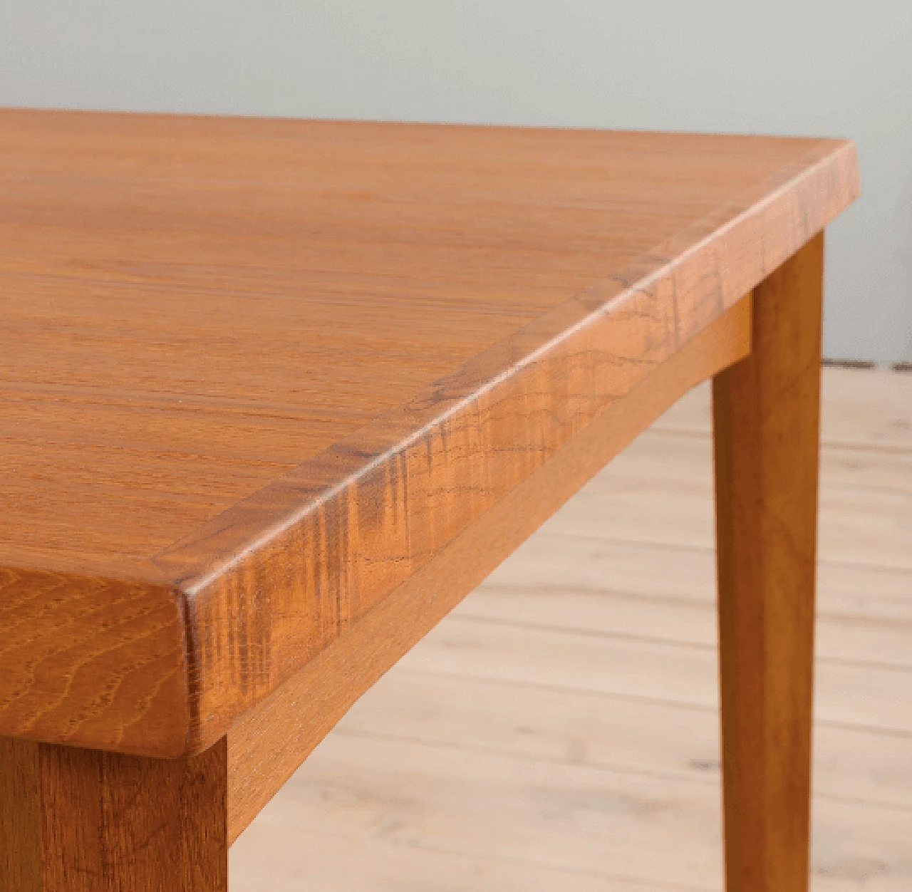 Dining table in teak  with two extensions by Henning Kjaernulf, 1960s 7