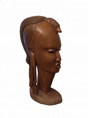 Masai woman's head sculpture, 1980s