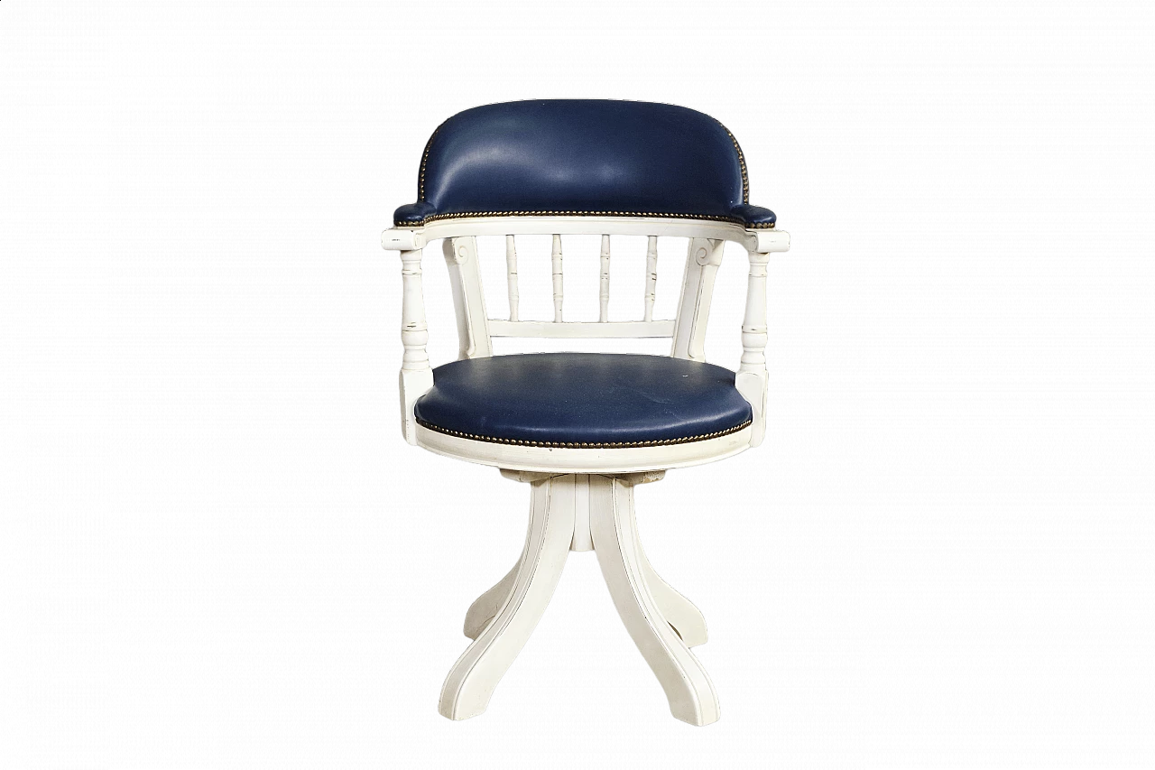 Maritime-style swivel armchair, 1980s 8